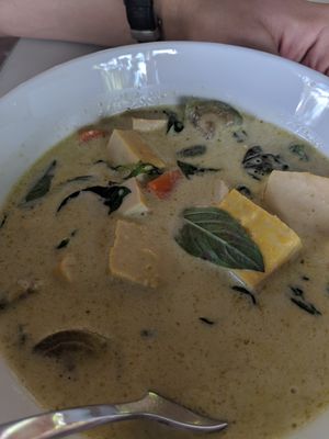 Delicious green curry! Tastes way better than my photography skills were able to capture! at Sweet Monkey in Ao Nang