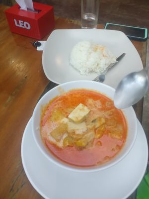 Tofu Thai red curry at Sweet Monkey in Ao Nang