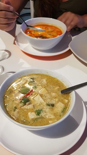 Red and green curries  at Sweet Monkey in Ao Nang