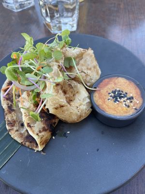 Roti with Satay  at Nahm  in Nelson