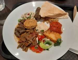 Selection from the buffet at Mezaya in Lund