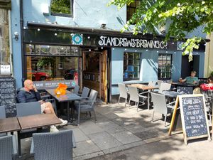 Outdoor patio at St Andrews Brewing Co. in St Andrews