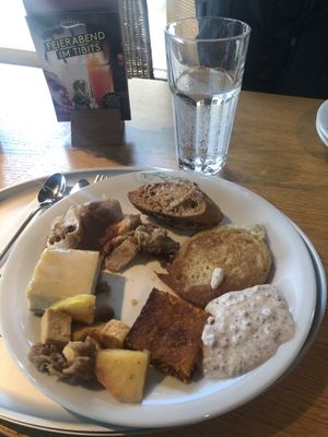 Selection of desserts from the buffet  at Tibits in Darmstadt