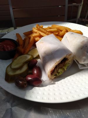 Falafel wrap at Olive on Main in Laurel