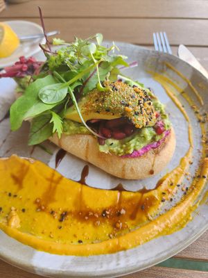 Vegan super smash at Gather and Feast in Caboolture