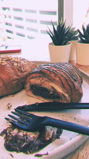 Vegan chocolate croissant💚 at Vterra in Kuwait City