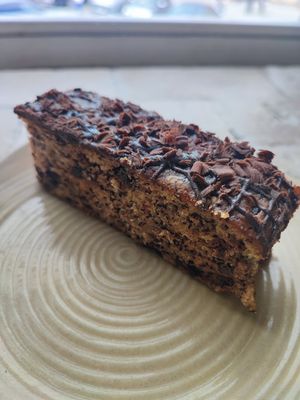 Banana and chocolate (very good) at Coach House Coffee in Stow-on-the-wold