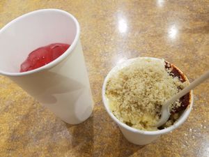 Hibiscus Limeade and Elote en Vaso at Down to Earth - Food Truck in Dallas