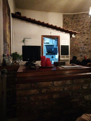 The kitchen at Peter kai Milia in Istiaia