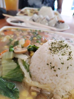 Paella vegetales at Soda Yuki in Alajuela