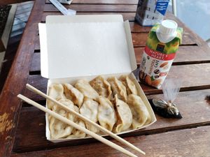 Dumplings at Soda Yuki in Alajuela