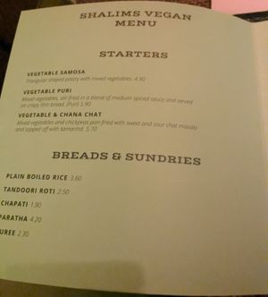 Starters, Bread and Sundries at Shalims Balti House in Weymouth
