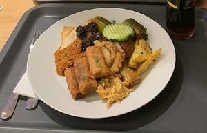 Cold selection from the buffet. at Tii's in Basel