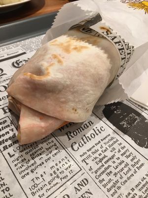 delicious falafel wrap  at Tii's in Basel