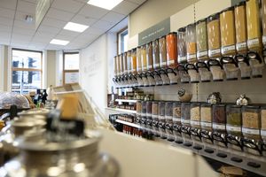 Here's a little side angle ion our lovely shop.   There a loads of refillable wholefoods you will be spoilt for choice. at The Refillery in Edinburgh