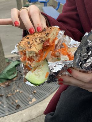 Kimchi Bagel at Familiars in Brooklyn