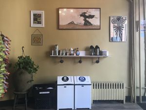 Some condiments  at Familiars in Brooklyn