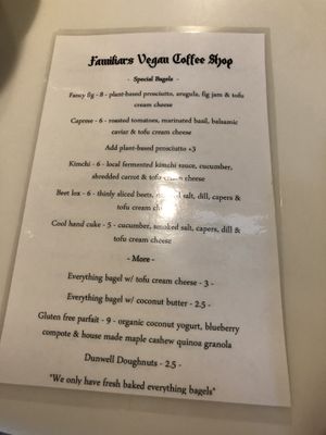 Special bagels  at Familiars in Brooklyn