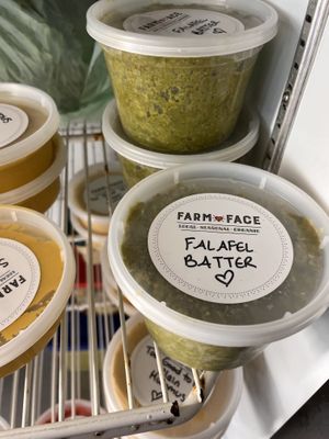 Grab n go falafel batter!!!  at Farm to Face Cafe in Baltimore