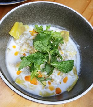 Mushroom dumplings at Rice Paper Scissors in Melbourne