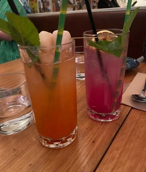 Dragonfruit Lemonade & Strawberry, Lychee & Lime Soda  at Rice Paper Scissors in Melbourne