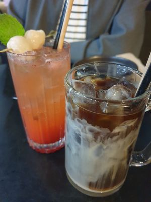 Vietnamese coffe $8.00: ok, the condensed milk if it was that was watery at Rice Paper Scissors in Melbourne