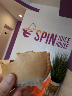 Spinach pocket! at Nips Juice House in Waldorf
