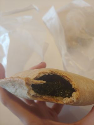 Spinach patty at Nips Juice House in Waldorf