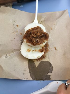 Steamed rice cake chwee kueh  at VegThisCity in Central Singapore