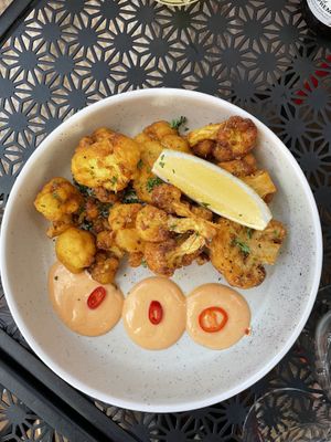 Lemon popcorn cauliflower bites  at You Came Again in West End