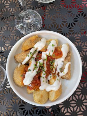 Patatas bravas - deliciously fluffy and crispy  at You Came Again in West End