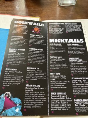 Menu  at You Came Again in West End