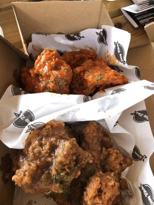Fiery Buffalo and Sweet Jerk wings  at Dirty Kitch in Coventry