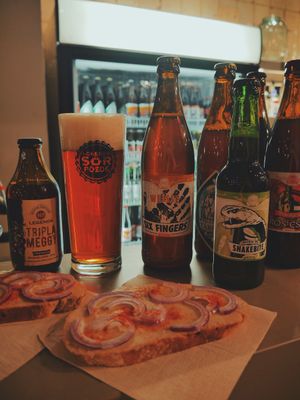 craft beers at Las Vegan's Bar in Budapest