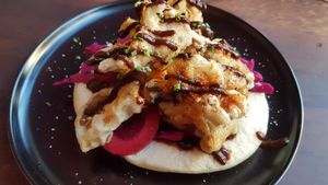 Delicious mix with mushrooms at Dumbo in Rotterdam