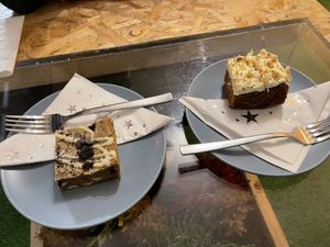 Oreo cake and Carrot cake  at The Alleycat in Inverness