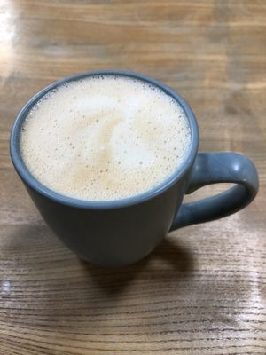 Hazelnut oat milk latte  at The Alleycat in Inverness