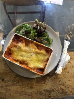 Veggie lasagna  at The Alleycat in Inverness