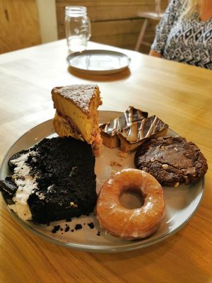 Cake selection at The Alleycat in Inverness