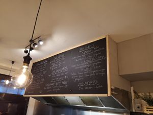 Menu at Vegger in Brussels