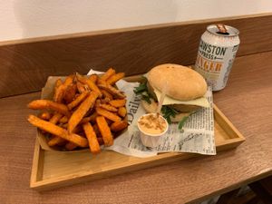 Perfect burger - the Veg’ger - with Big Mac-style sauce. at Vegger in Brussels