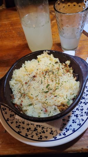 Mashed potatoes with soy meat at Pedro Pan in Jujuy