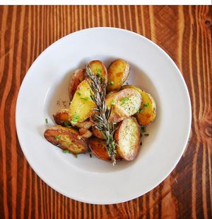 Biodynamic and Organic potatoes from Helmers Organic Farm! at Northyards Cider Co. in Squamish