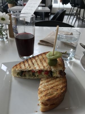 Vegan roasted veggie sandwich at Northyards Cider Co. in Squamish