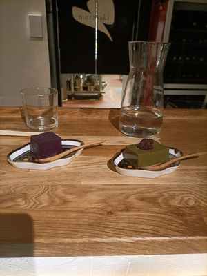 Azuki and Matcha Pudding at Murasaki at Hotel Helka in Helsinki