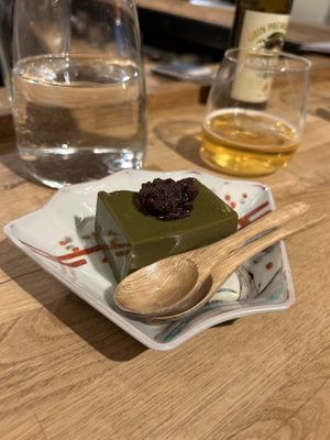 Matcha pudding  at Murasaki at Hotel Helka in Helsinki