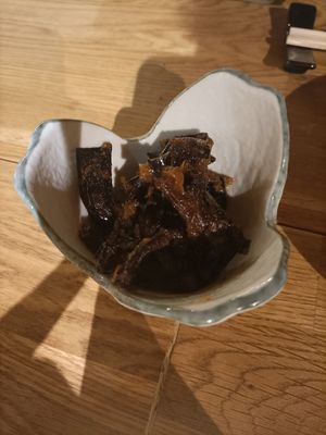 Fried eggplant with miso sauce at Murasaki at Hotel Helka in Helsinki