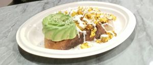 Scrambled Tofu on Sourdough Toast with an Avocado Rose at Food Fitness You in Sterling
