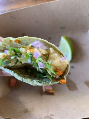 Hummus taco  at Hunger Street Tacos in Winter Park