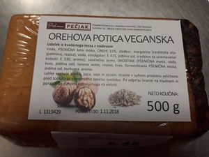 Vegan walnut roll (traditional slovenian). Photo by: Aleksandra Z. on Facebook at Pekarna Pečjak in Sencur